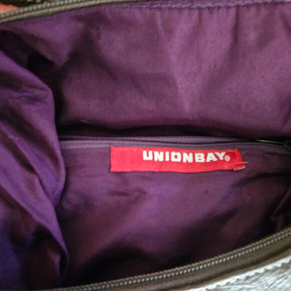 Unionbay Boho Fringe Crossbody Bag Southwest Aztec Pattern Brown Faux Leather - Picture 3 of 5